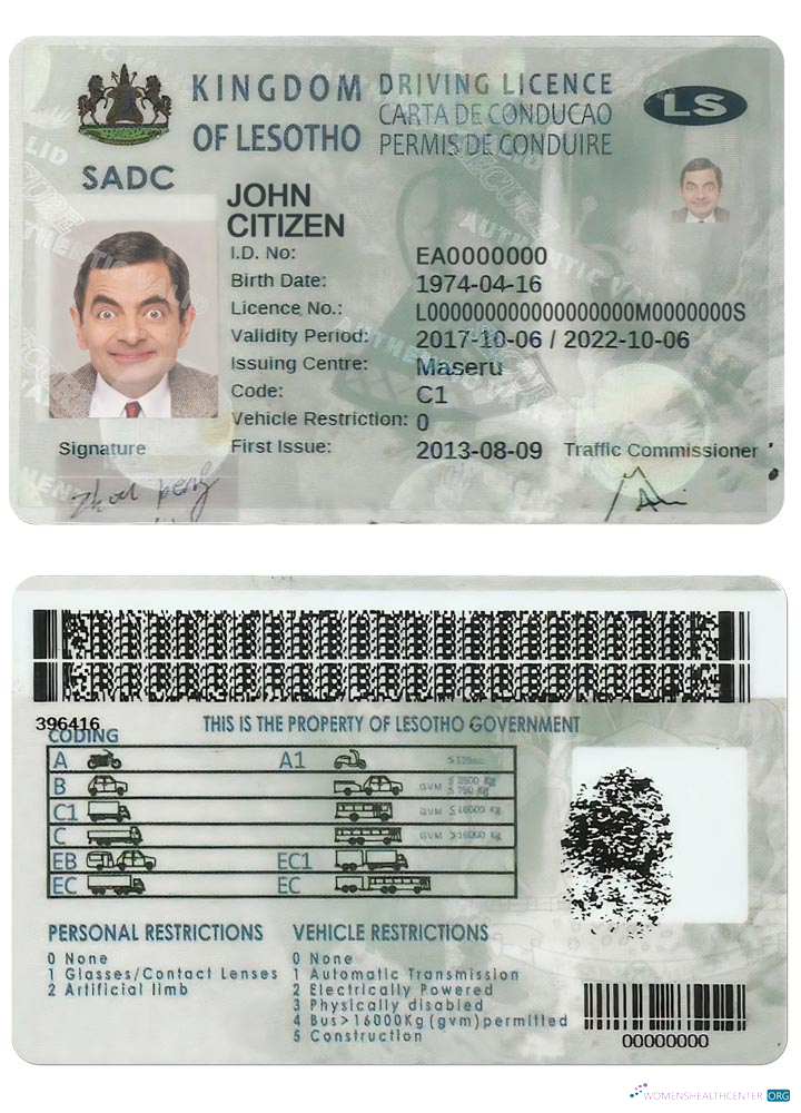 download Lesotho driving license